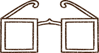 Bir insan tarafından çizilen Gözlüklü Kömür Çizimi