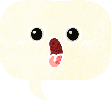 Bir insan tarafından çizilmiş bir konuşma baloncuğunun retro çizim tarzı karikatürü