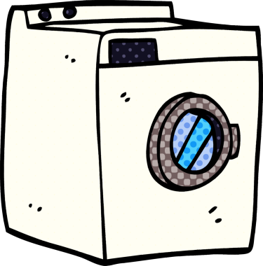 Bir insan tarafından çizilmiş karalama çamaşır makinesi.