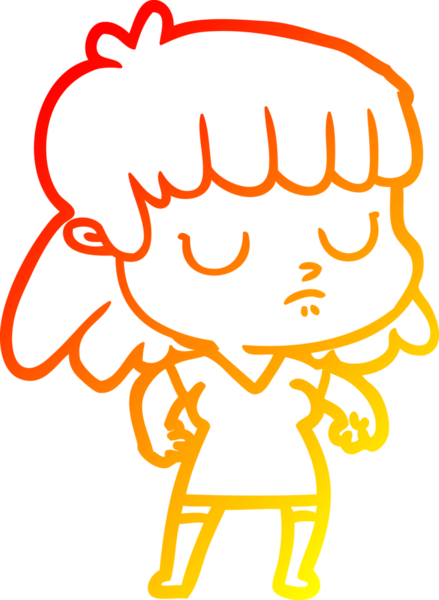 Bir insan tarafından çizilmiş bir çizgi film karakterinin sıcak çizgi çizimi