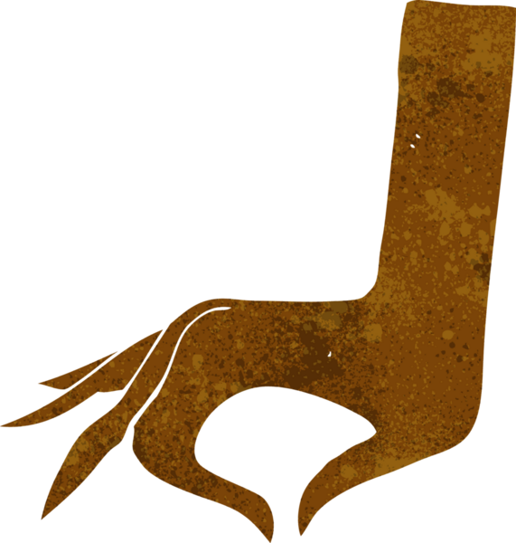 Bir insan tarafından çizilmiş çizgi el sembolü.