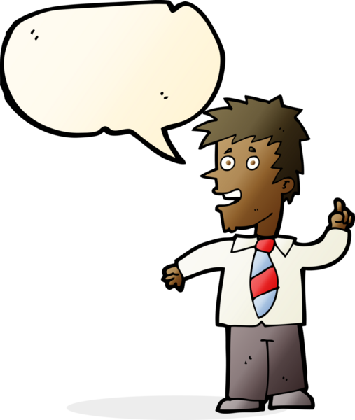 Bir insan tarafından çizilmiş konuşma baloncuğu fikri olan bir çizgi film adamı.