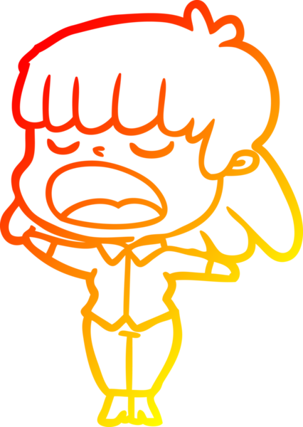 Bir insan tarafından yüksek sesle çizilmiş bir çizgi film kadını çizimi.