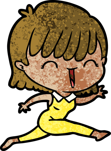 Bir insan tarafından çizilmiş karikatür kadın.