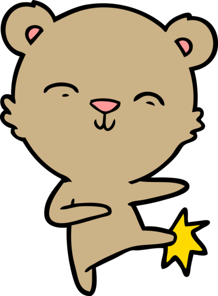 Bir insan tarafından çizilmiş bir çizgi film karakteri.