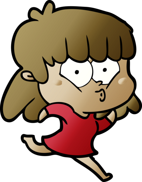 Bir insan tarafından çizilmiş ıslık çalan kız.