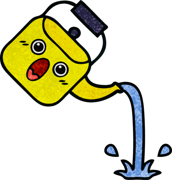 Bir insan tarafından çizilmiş eski grunge desenli bir çaydanlık.