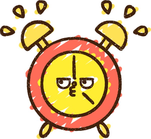 Bir insan tarafından çizilen Alarm Saati Tebeşiri