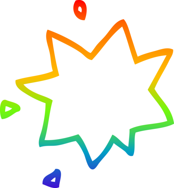 Bir insan tarafından çizilmiş bir çizgi film patlama sembolünün çizimi.