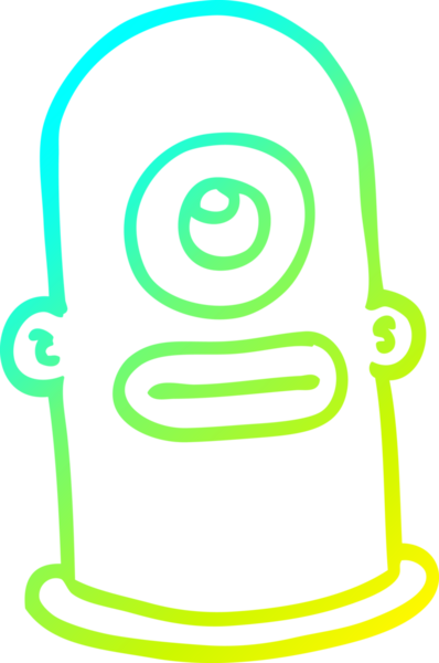 Bir insan tarafından çizilmiş soğuk gradyan çizgi çizimi.