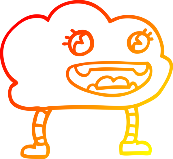 Bir insan tarafından çizilen sıcak çizgi çizgi çizgi çizgi çizgi karakteri ifade eden hava bulutu