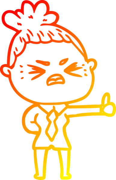 Bir insan tarafından çizilmiş kızgın bir karikatür çizimi.