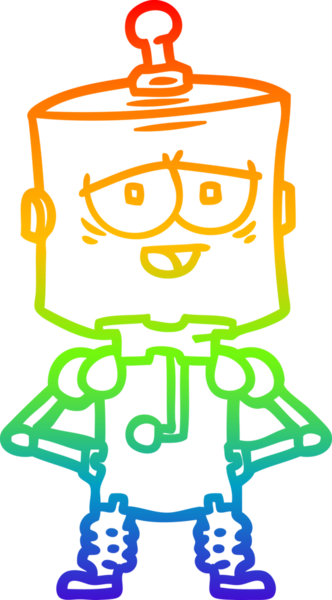 gökkuşağı gradyan çizgisi bir insan tarafından çizilmiş robot çizgi