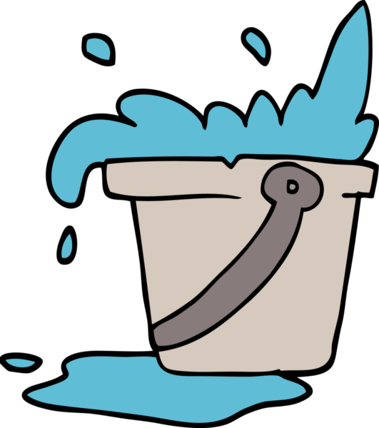 Bir insan tarafından çizilmiş karalama kovası.