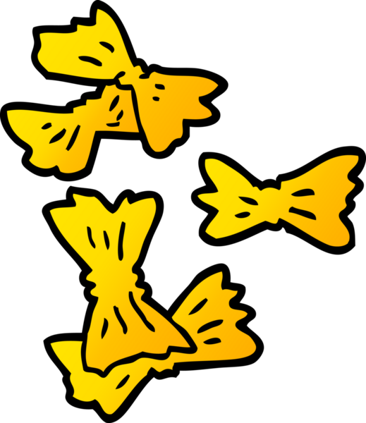 Bir insan tarafından çizilmiş karalama buğday makarnası.