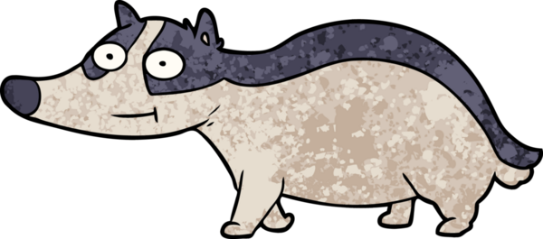 Bir insan tarafından çizilmiş karikatür dostu porsuk