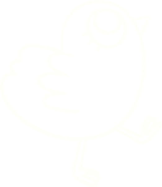 Bir insan tarafından çizilmiş şirin kuş tebeşiri.