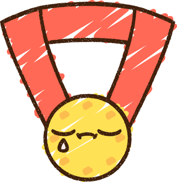 Bir insan tarafından çizilen Altın Madalya Tebeşiri