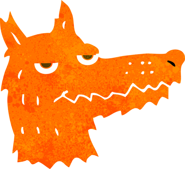 bir insan tarafından çizilmiş tilki kafası.