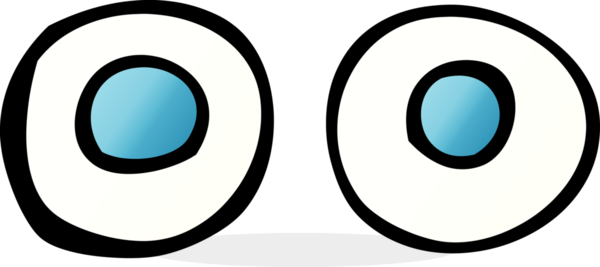 Bir insan tarafından çizilmiş çizgi film gözleri.