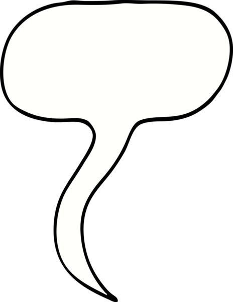 bir insan tarafından çizilmiş karalama konuşma balonu