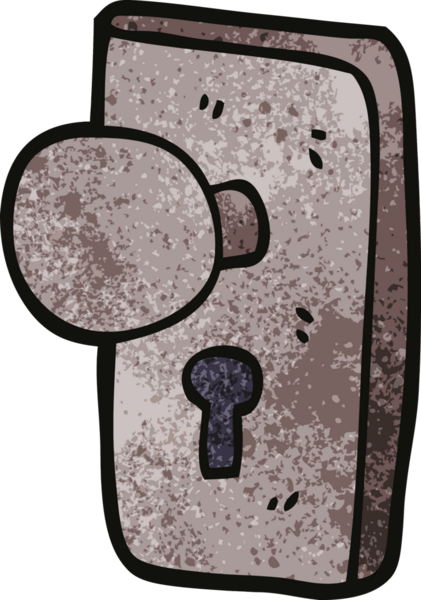 bir insan tarafından çizilmiş karikatür anahtar deliği