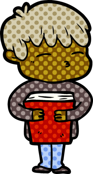 Bir insan tarafından çizilmiş meraklı bir çocuk.