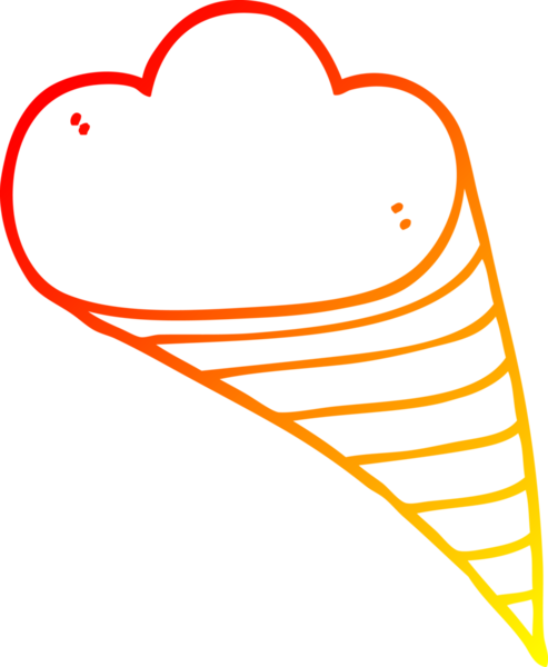 Bir insan tarafından çizilmiş karikatür desenli bulutun sıcak çizgi çizimi