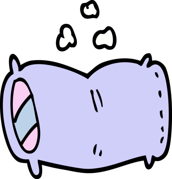 İnsan eliyle çizilmiş kabarık yastıklı karikatür.