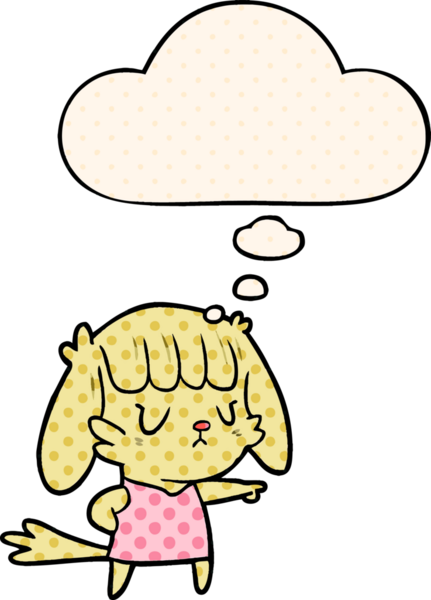 Çizgi roman tarzında bir insan tarafından çizilmiş düşünce balonunu gösteren çizgi filmci kız.