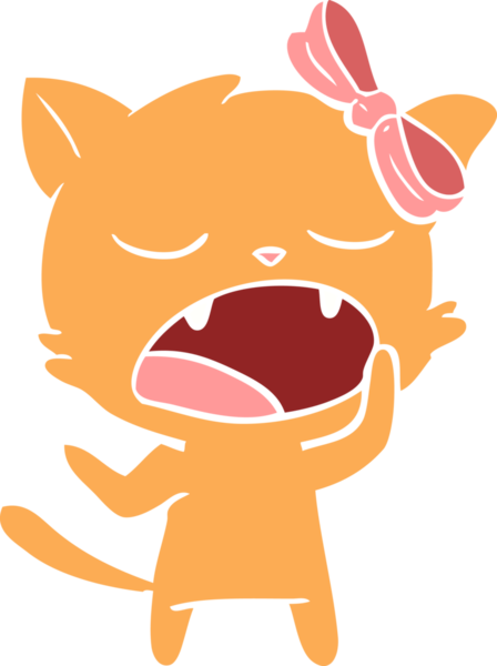 Bir insan tarafından çizilmiş düz renkli çizgi film.