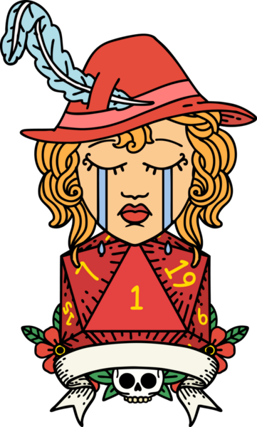 Retro Dövme Tarzı İnsan Ozan Karakteri Yüzü Bir İnsan Tarafından Çizildi