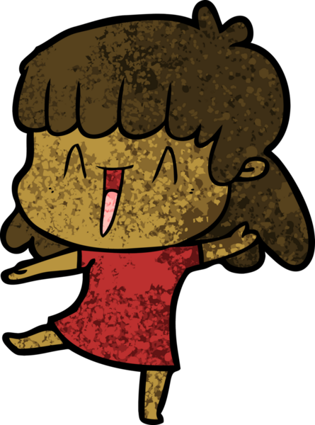 Bir insan tarafından çizilmiş karikatür kadın.