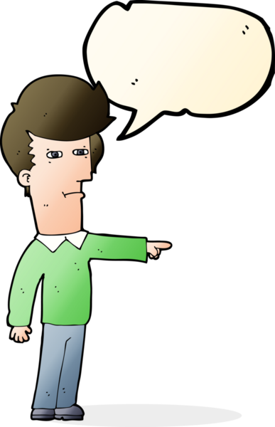 Bir insan tarafından çizilen konuşma balonuyla suçlanan karikatürist.