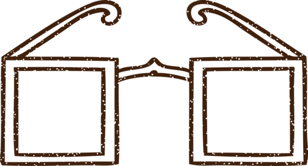 Bir insan tarafından çizilen Gözlüklü Kömür Çizimi