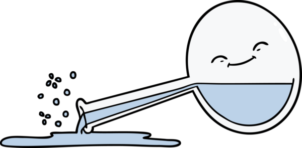 Bir insan tarafından çizilen karikatür dökülen kimyasallar