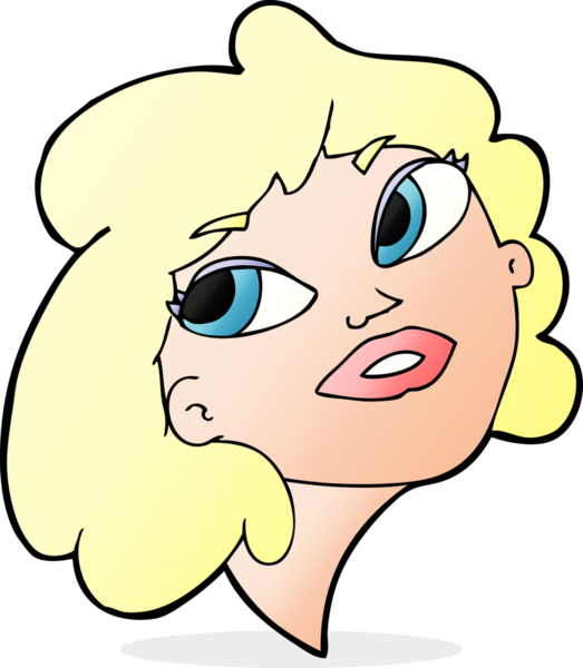 Bir insan tarafından çizilmiş mutlu bir kadın.