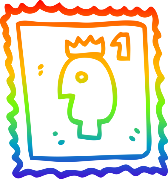 Gökkuşağı gradyan çizgi çizimi bir insan tarafından çizilmiş kraliyet başlığı