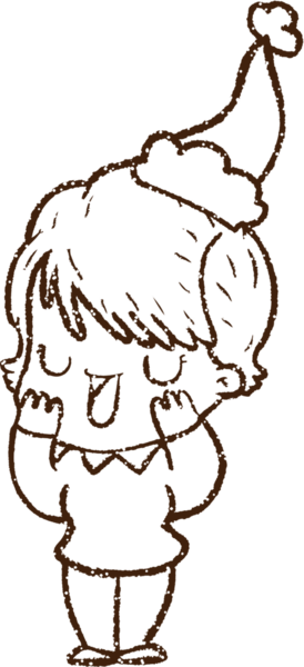 Bir insan tarafından çizilmiş Noel Kömürü