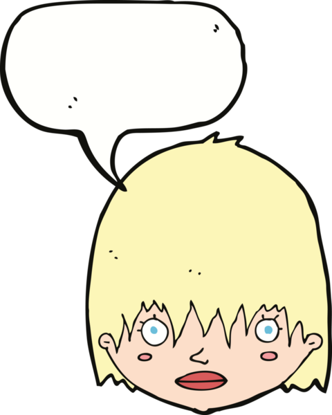 Bir insan tarafından çizilmiş konuşma balonlu bir karikatür.