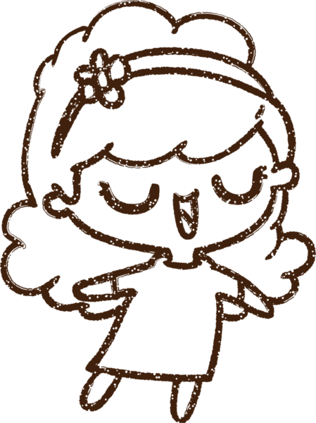 Bir insan tarafından çizilen Mutlu Kadın Kömürü