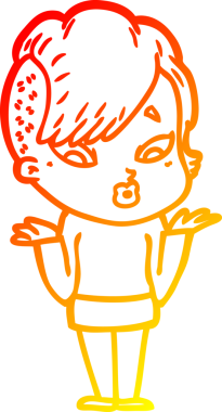 Bir çizgi film karakteri, bir insan tarafından çizilmiş bir kızı şaşırttı.