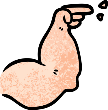 bir insan tarafından çizilmiş kaslı bir kol.