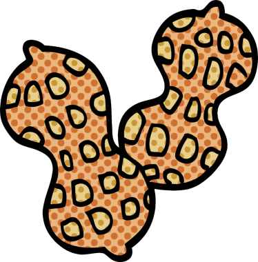 Bir insan tarafından çizilmiş karikatür fıstığı.