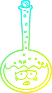 Bir insan tarafından çizilen kimyasal reaksiyonun soğuk gradyan çizimi.