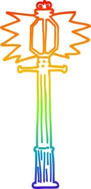 gökkuşağı gradyan çizgi çizimi bir insan tarafından çizilmiş bir lamba direği