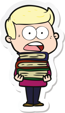 Bir insan tarafından çizilmiş bir karikatür çıkartması.