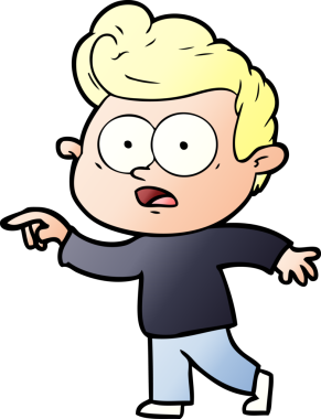 Bir insan tarafından çizilmiş çizgi film bakışlı adam.