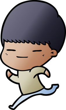 Bir insan tarafından çizilmiş kendini beğenmiş bir çocuk.