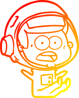 Bir insan tarafından çizilmiş bir çizgi film çizimi, astronotu şaşırttı.